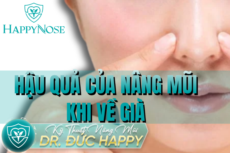 hậu quả của nâng mũi khi về già